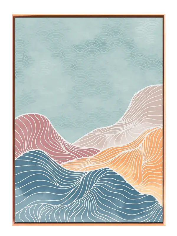 Curved Contour Waves Plakat