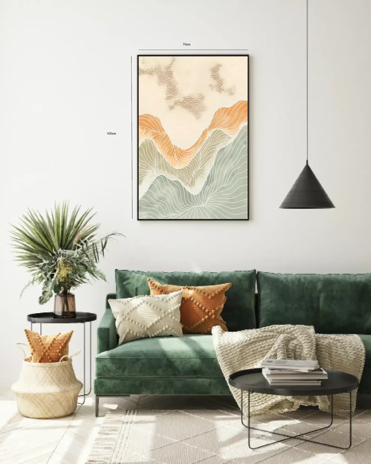 Flowing Contour Hills Plakat