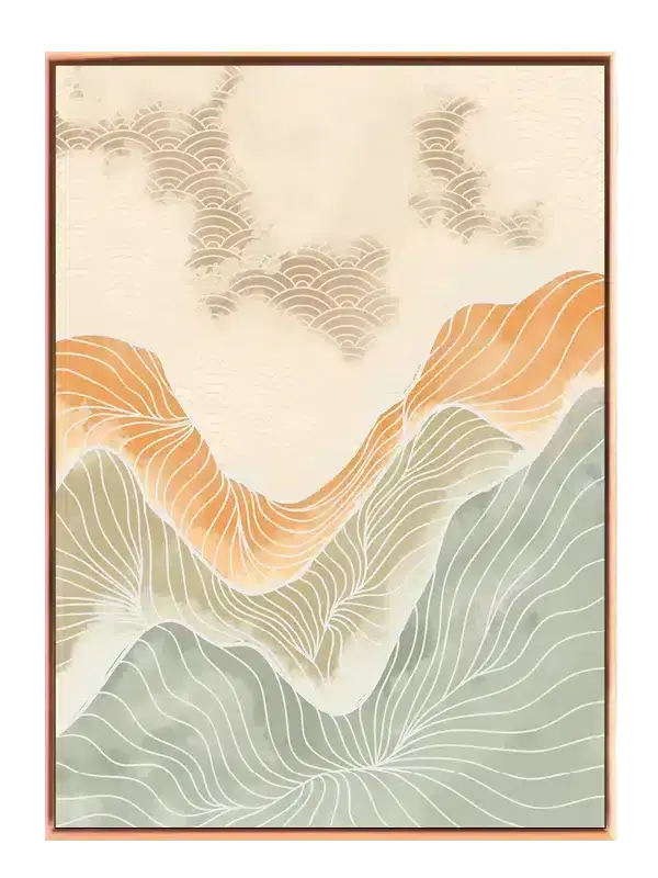 Flowing Contour Hills Plakat