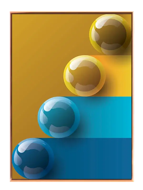 Orbital Gradient Spheres Plakat