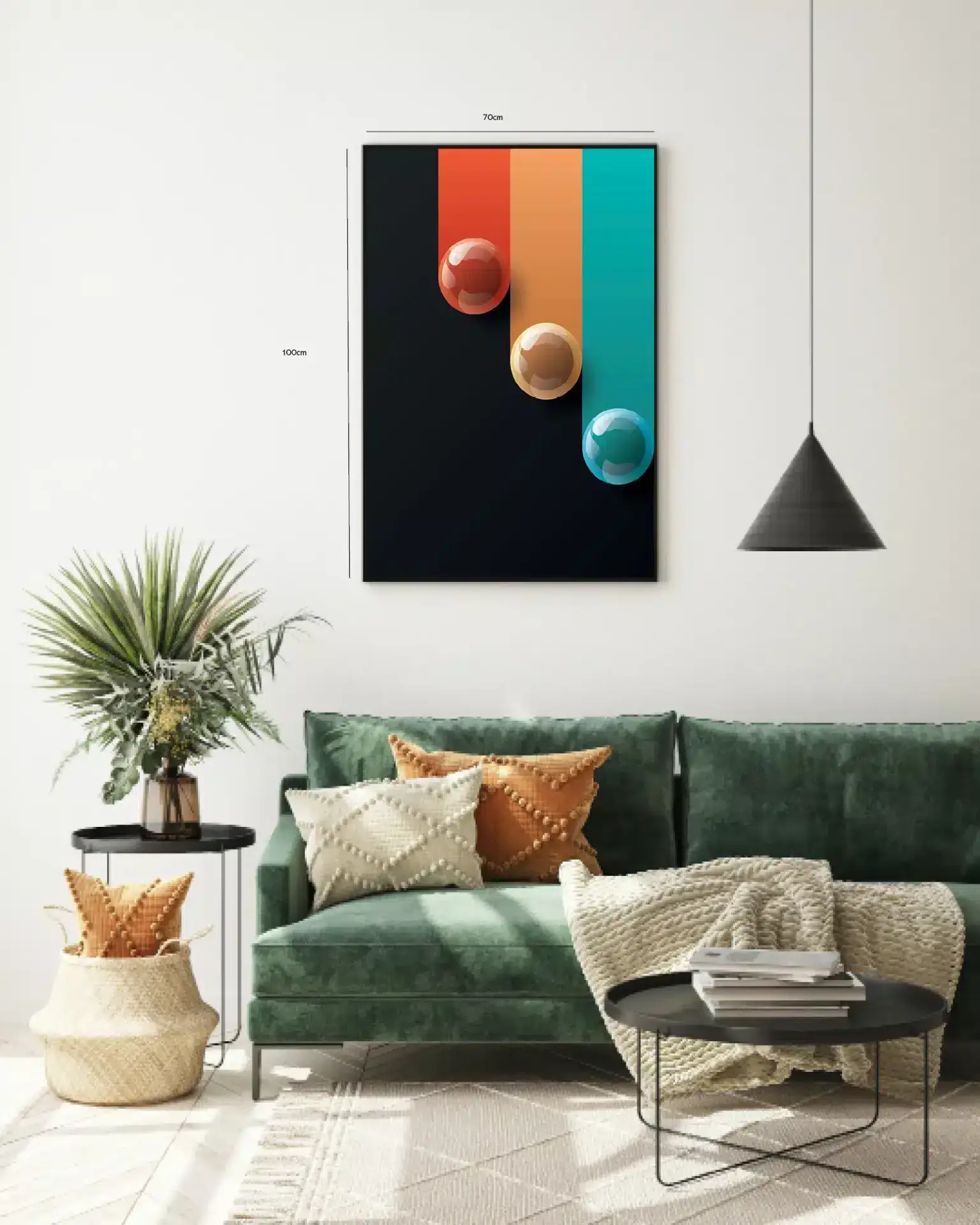 Colored Sphere Tails Plakat