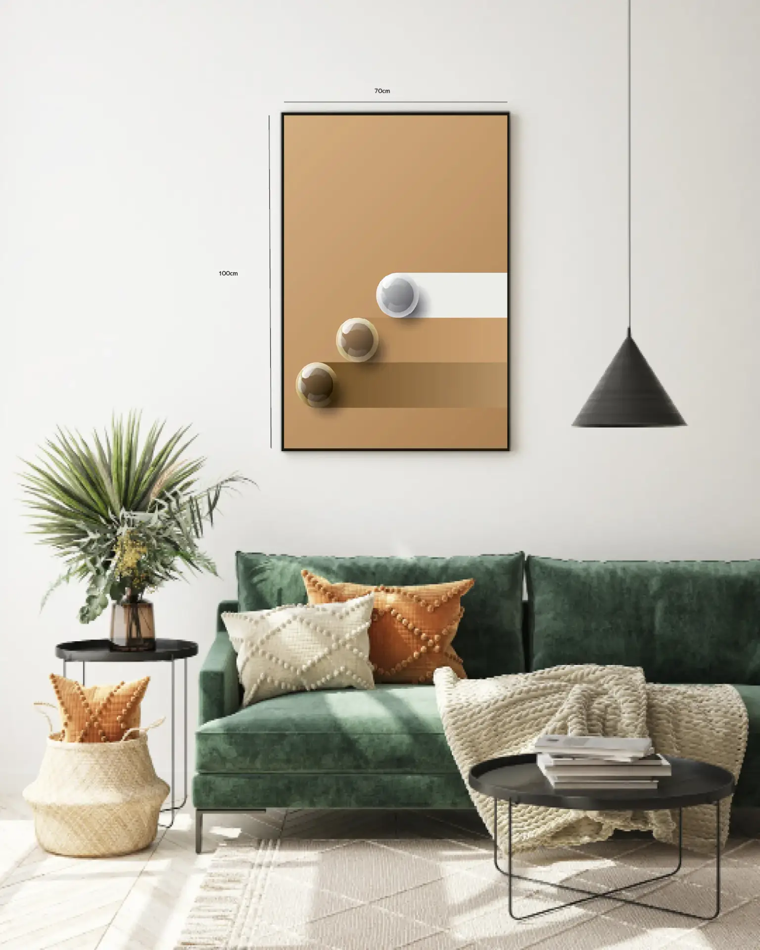 Reflective Sphere Steps Plakat