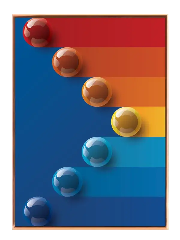 Gradient Sphere Cascade Plakat