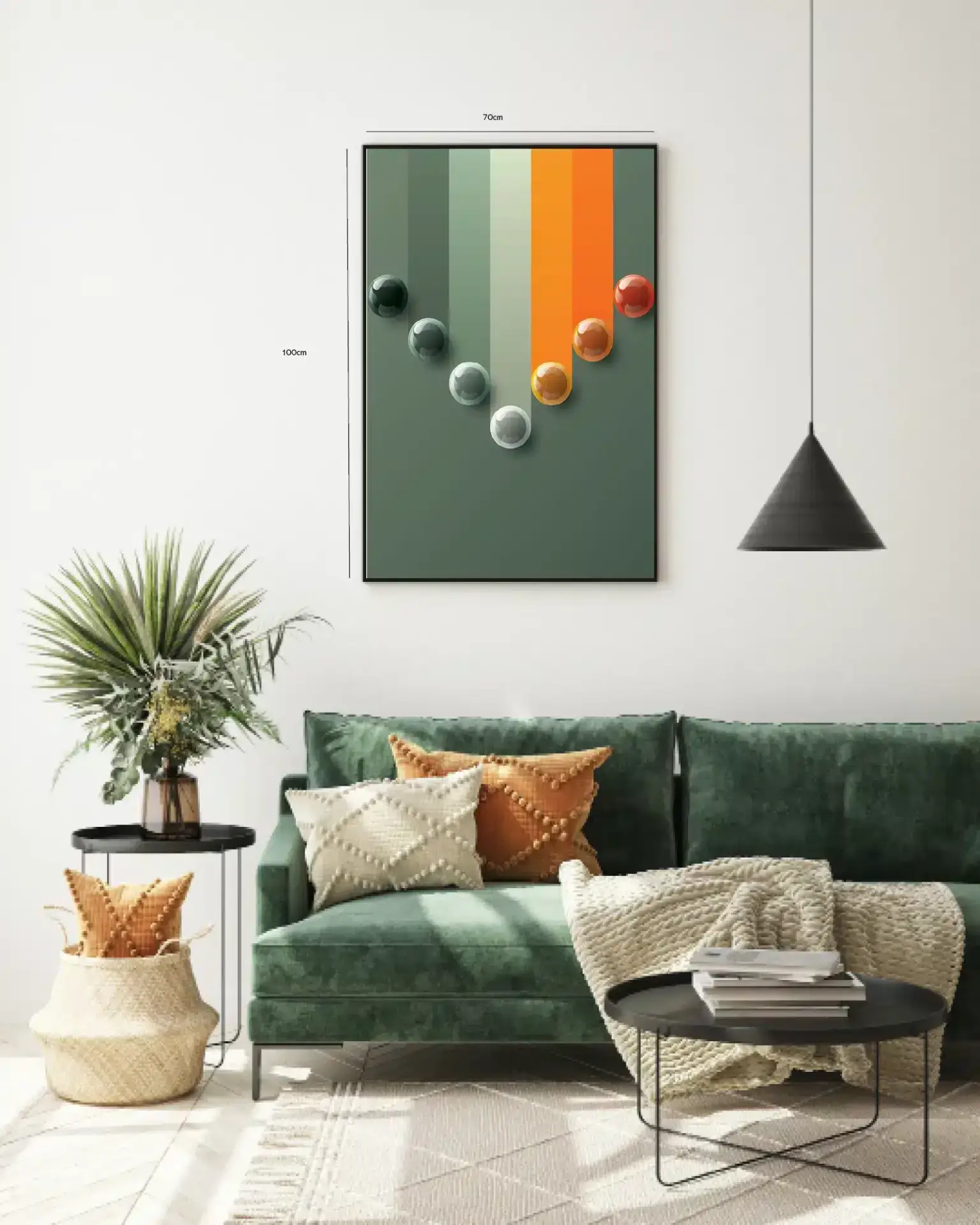 Descending Sphere Gradient Plakat