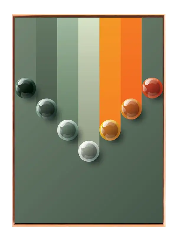 Descending Sphere Gradient Plakat