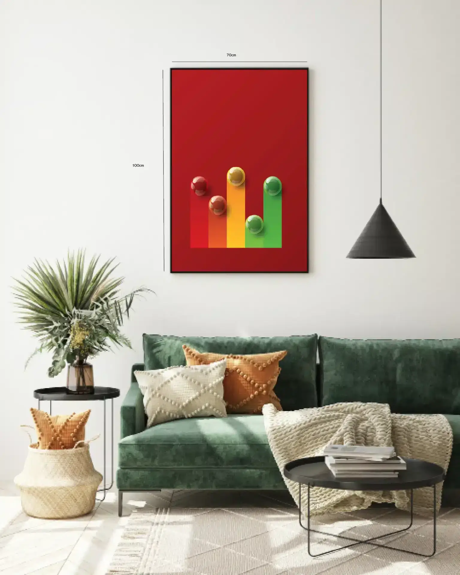 Vibrant Bar Spheres Plakat