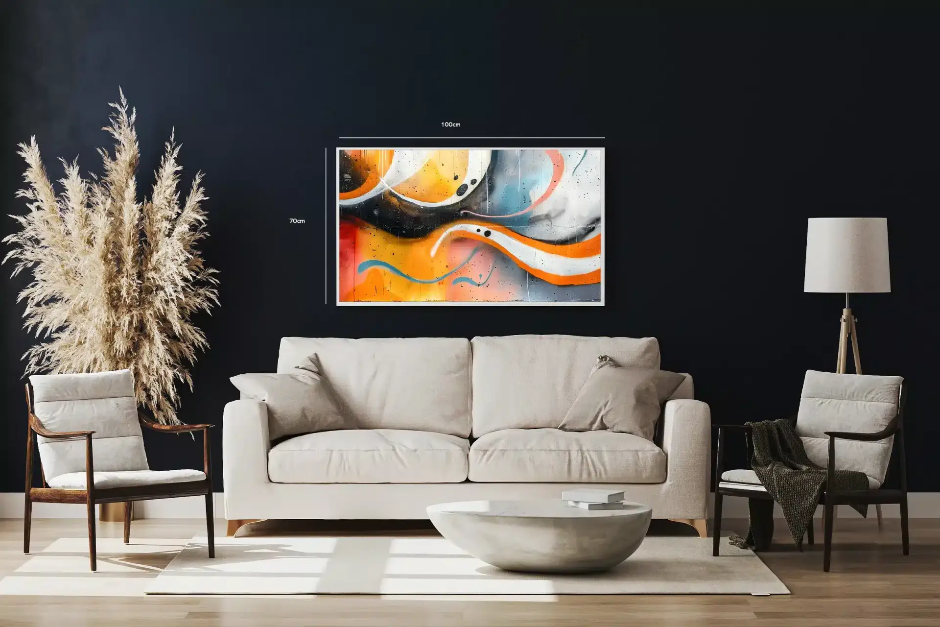 Fluid Contour Waves Plakat