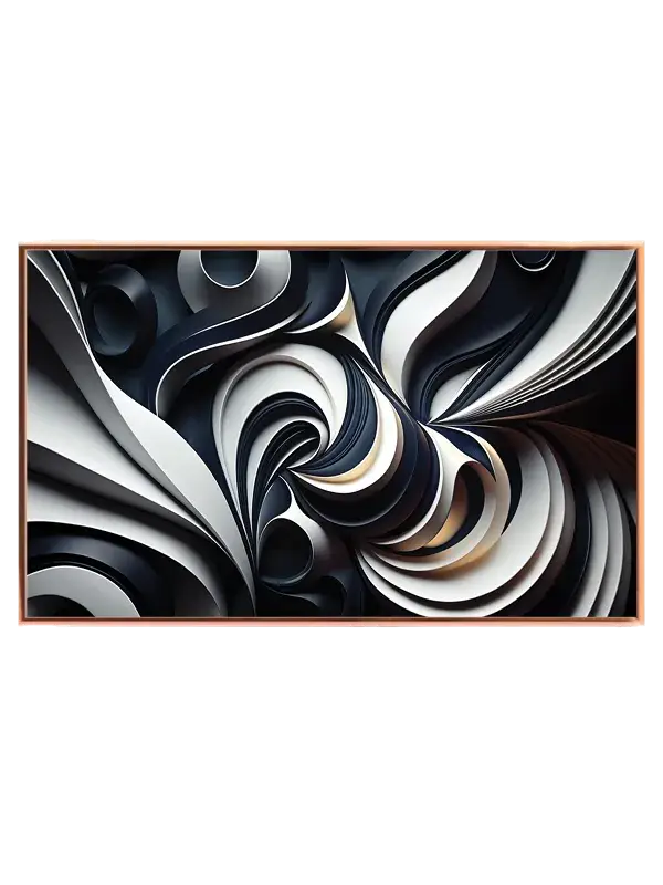 Monochrome Spiral Depth Plakat