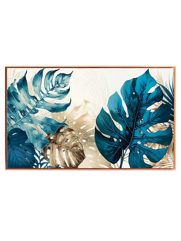 Teal Monstera Layers Plakat