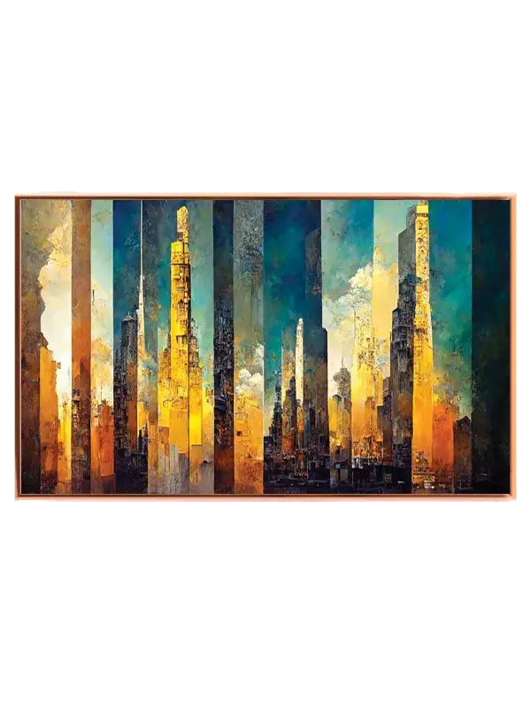 Golden Skyline Layers Plakat