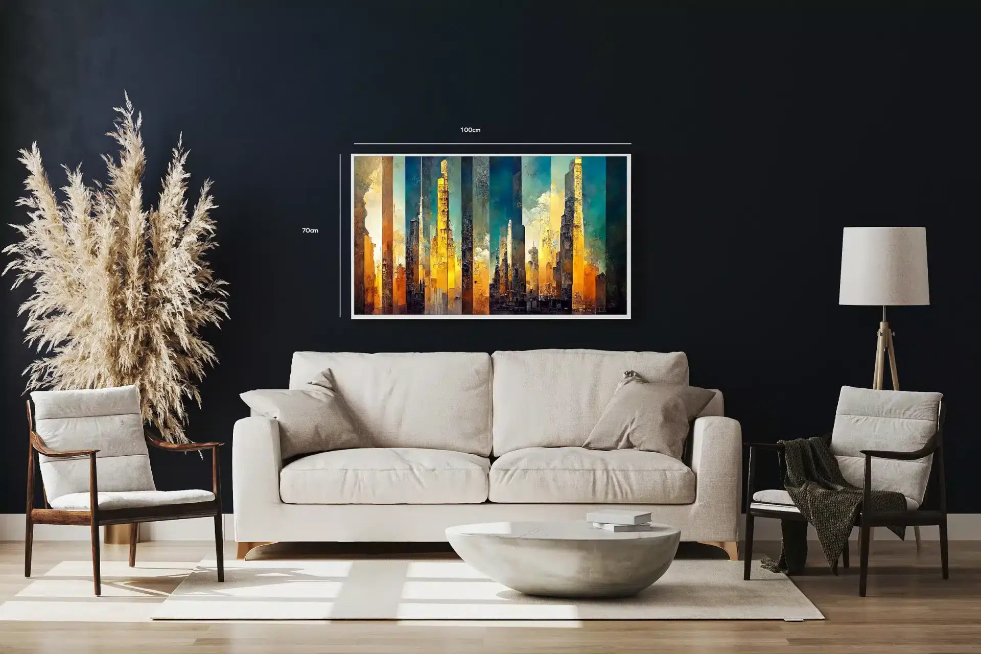 Golden Skyline Layers Plakat