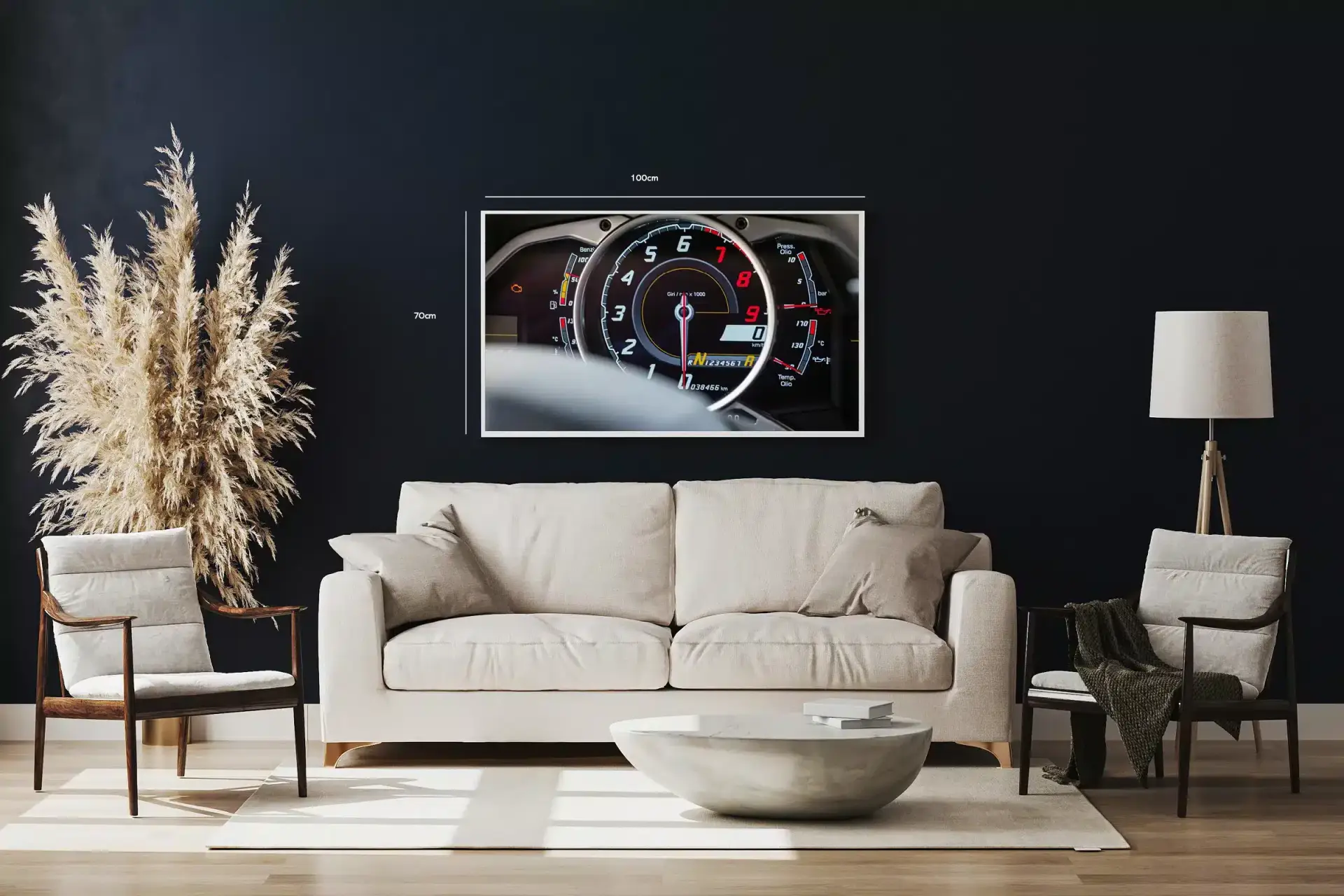 Lamborghini Instrumentering Plakat
