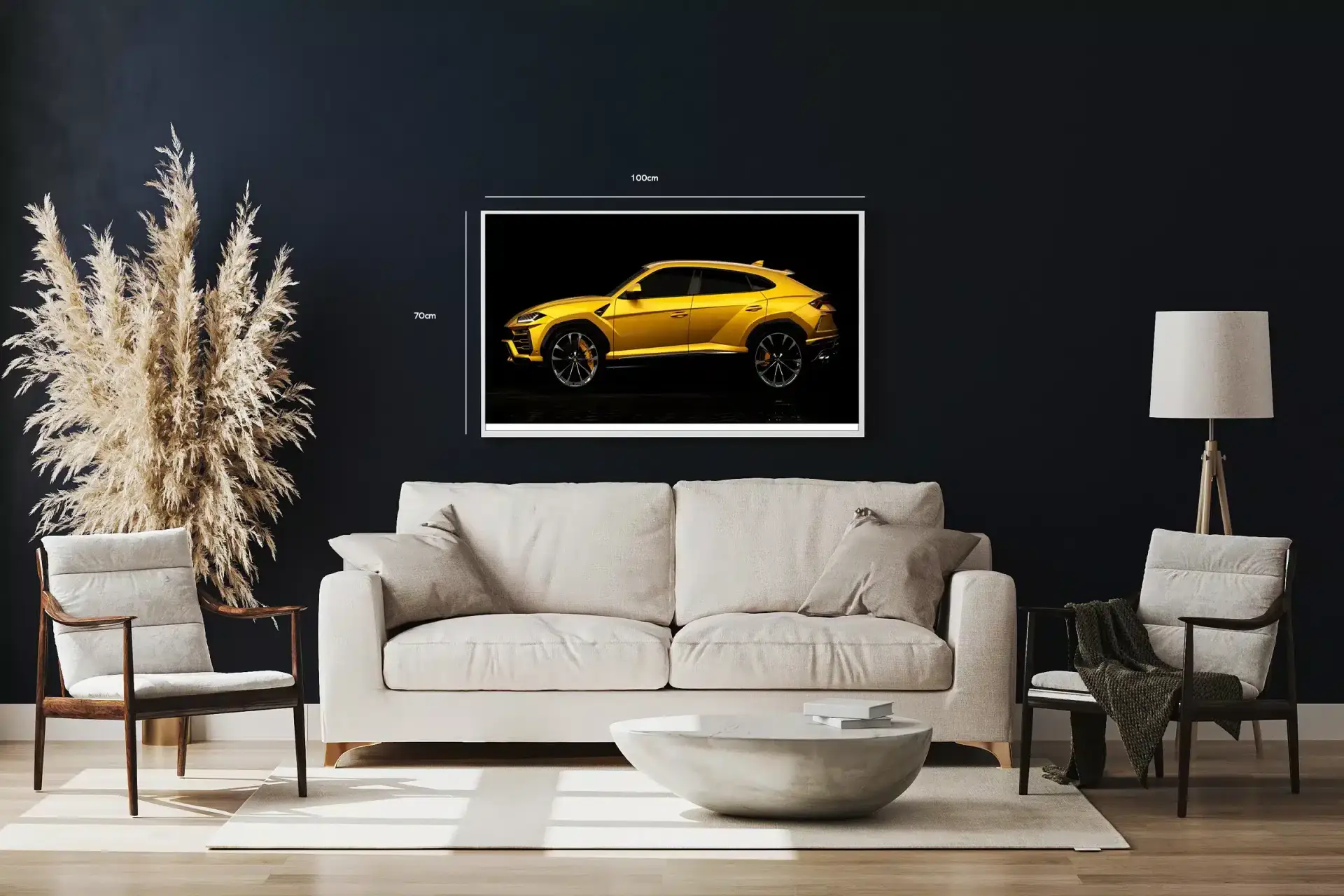 Gylden Lamborghini SUV Silhuet