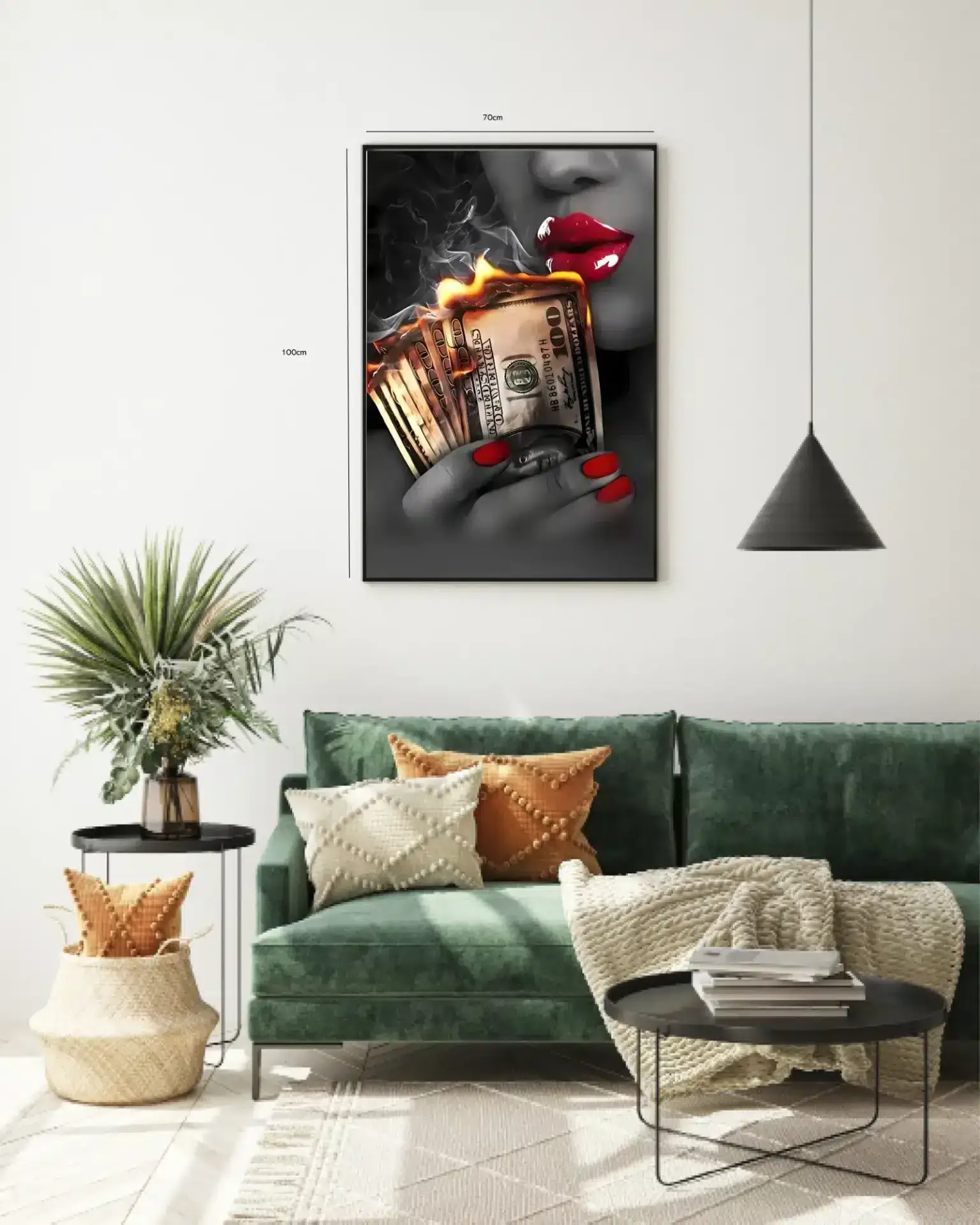 Lyserød Læber Kontrast Edition LIPS11 Plakat