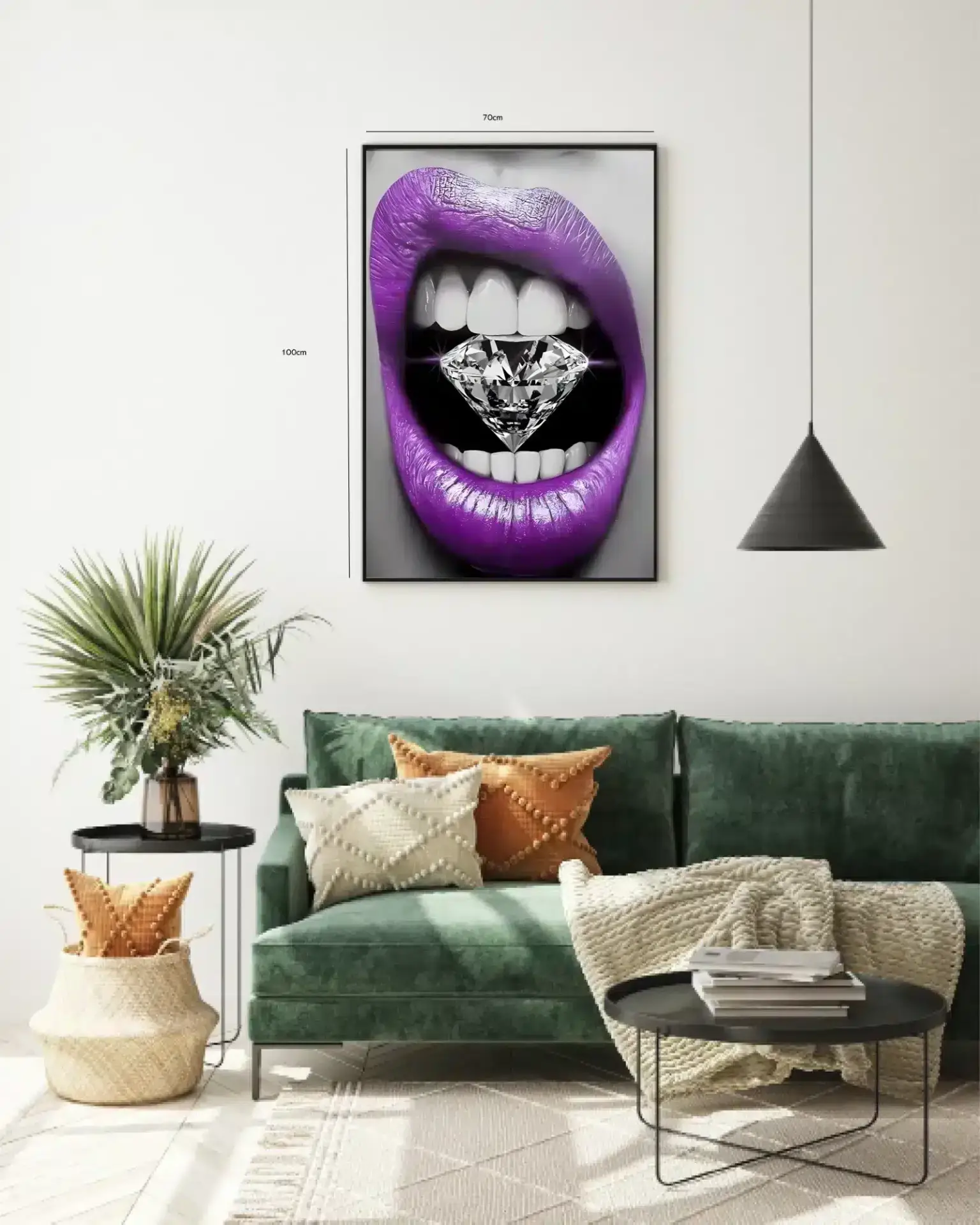 Sort Læber Pop Edition LIPS3 Plakat