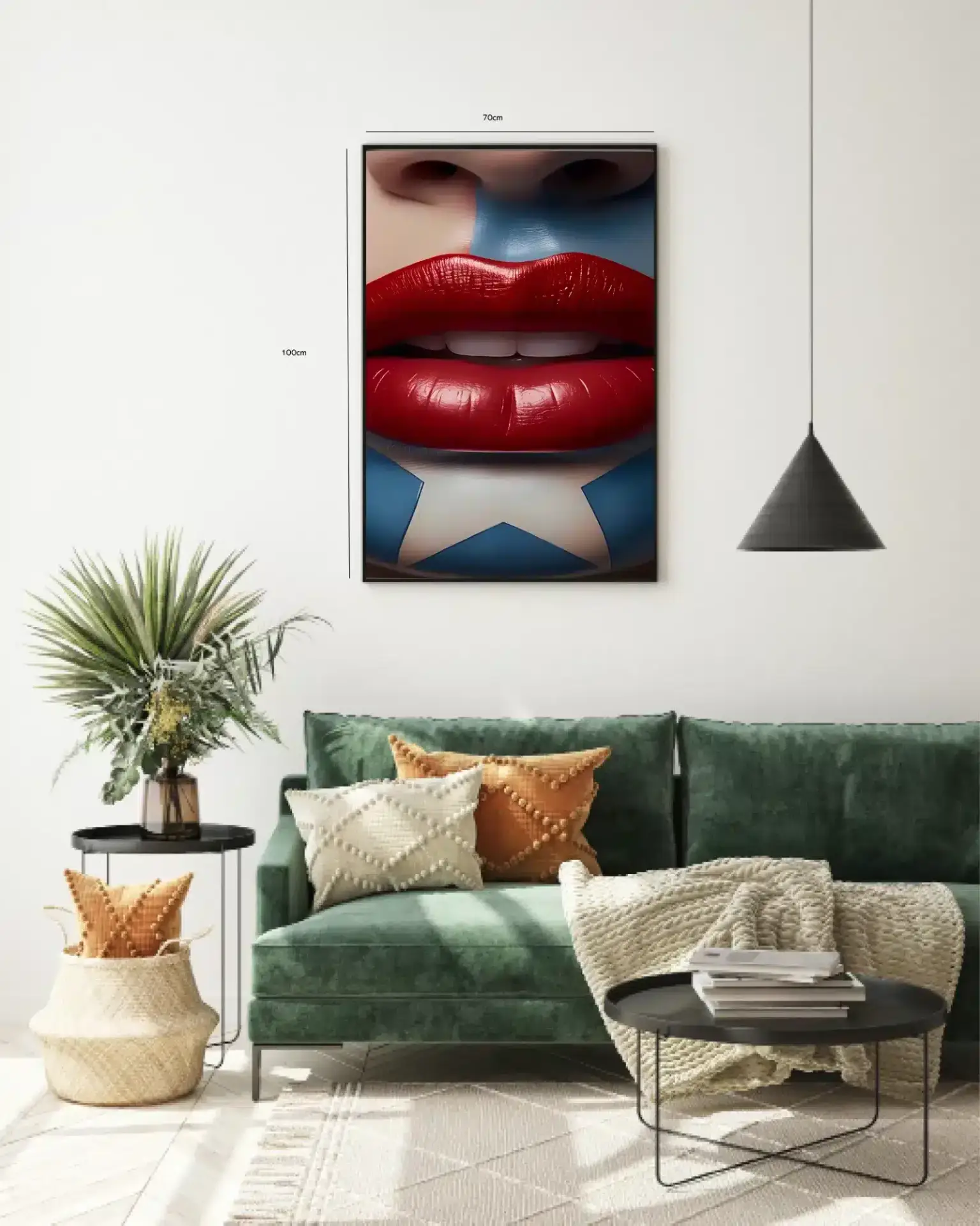 Rød Læber Glød Edition LIPS8 Plakat