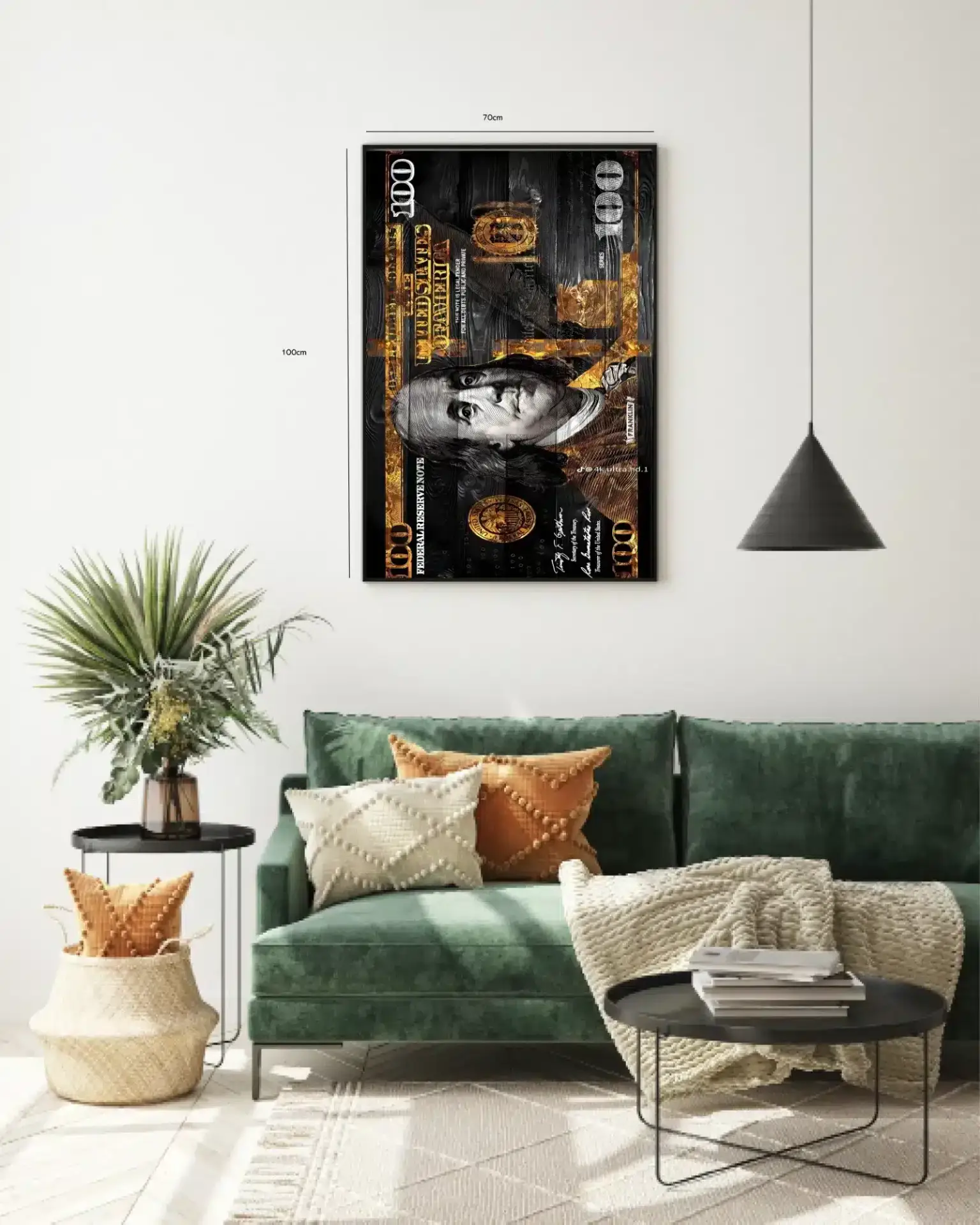 Pengeseddel portræt tal med collage typografi tekstur