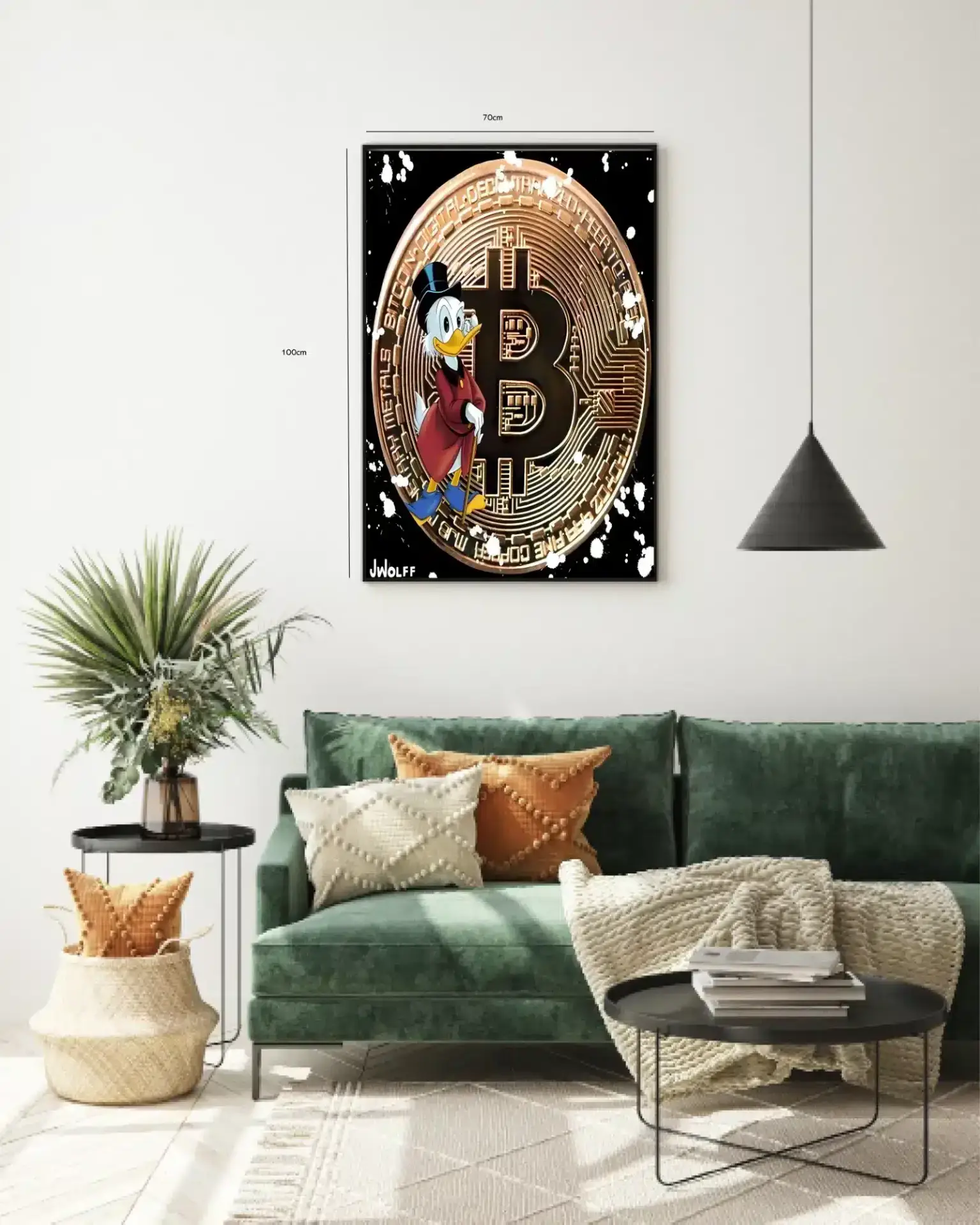 Bitcoin and med mønster stænk