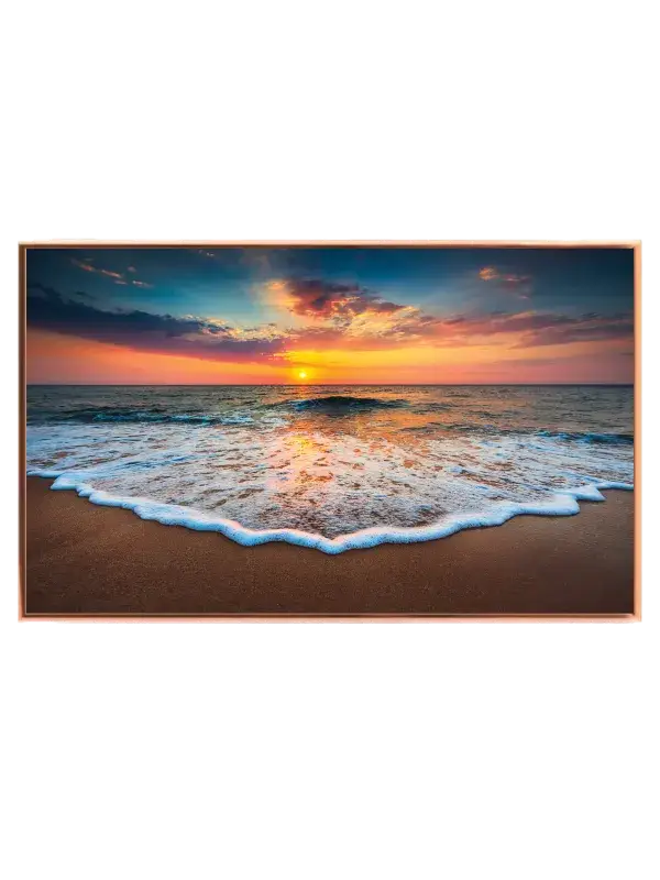 Solnedgang Over Strand Plakat