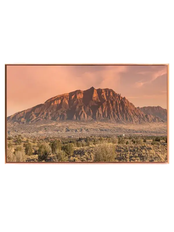 Ørkenbjerg i Solnedgang Plakat