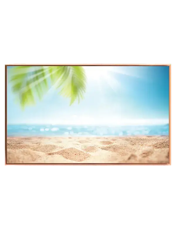 Solbeskinnet Strandlandskab Plakat