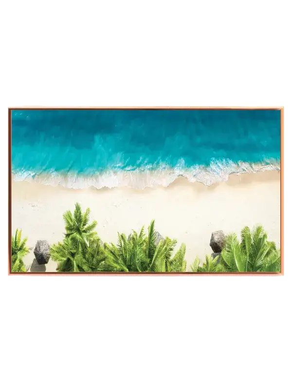 Tropisk Strandkant i Blåt Plakat