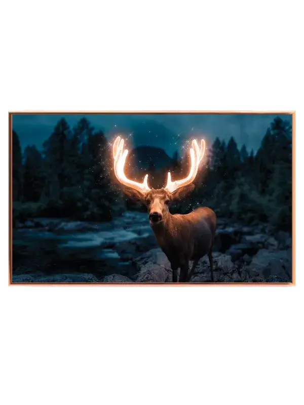Rådyr med Lysende Gevir Plakat