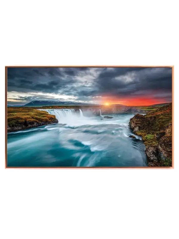 Vandfald i Solnedgang Plakat