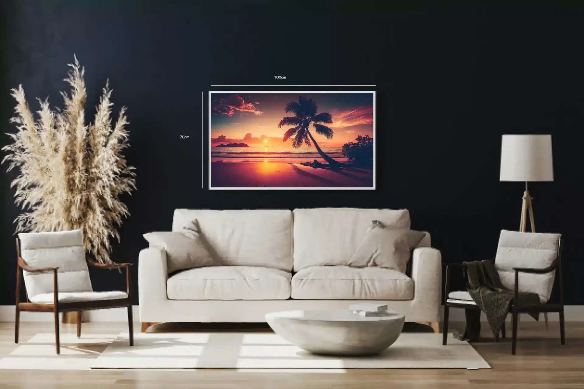 Palme ved Solnedgang Plakat