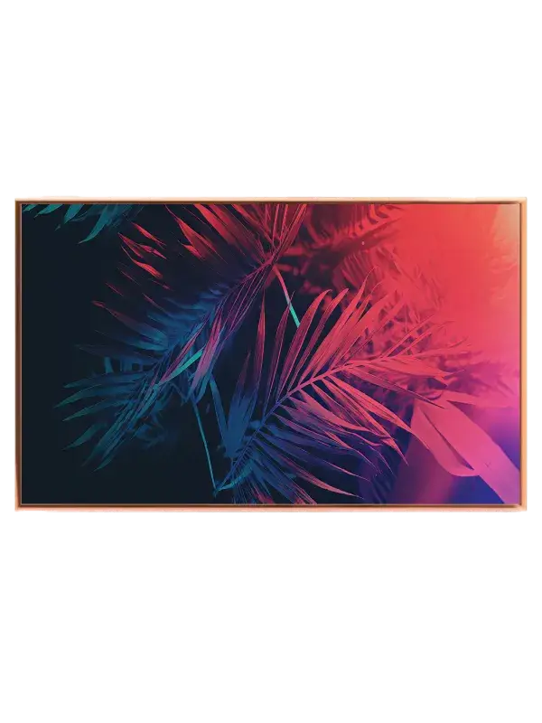 Palmeblade i Neonlys Plakat