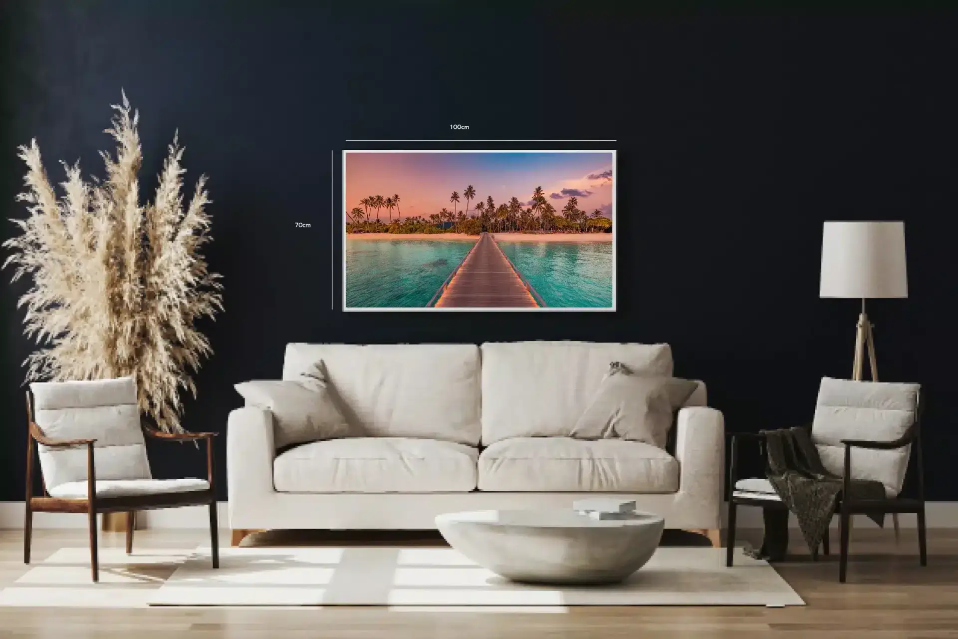 Tropisk Strand Solnedgang Plakat
