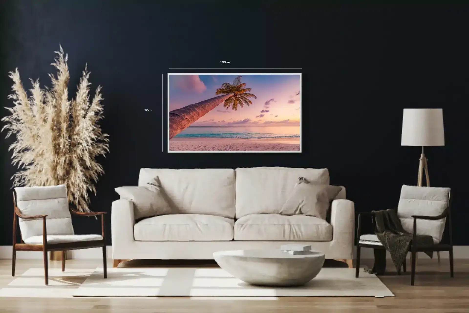 Palme ved Solnedgang Plakat