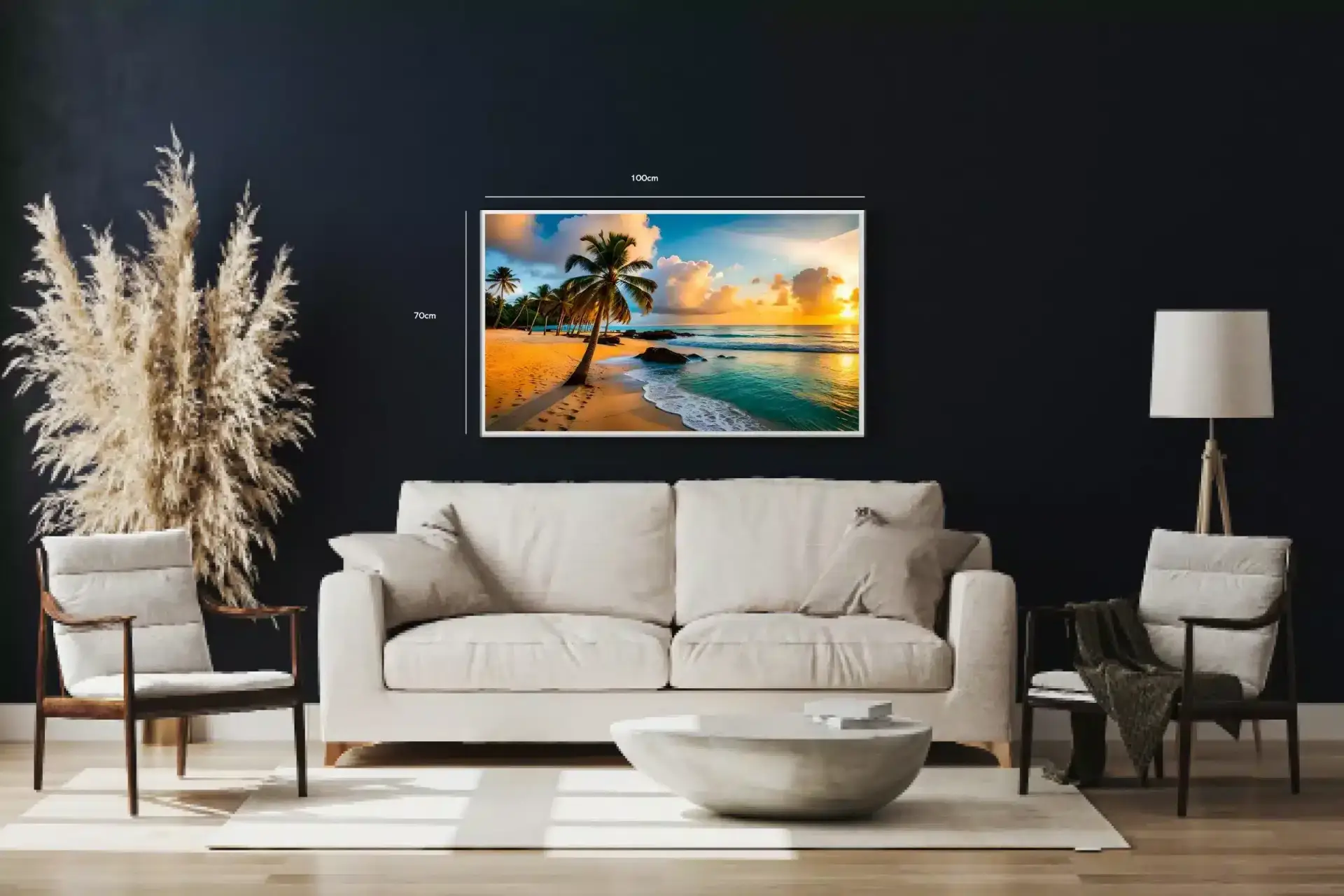 Tropisk Strand Solnedgang Plakat
