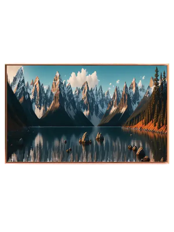 Bjergkæde Ved Solnedgang Plakat