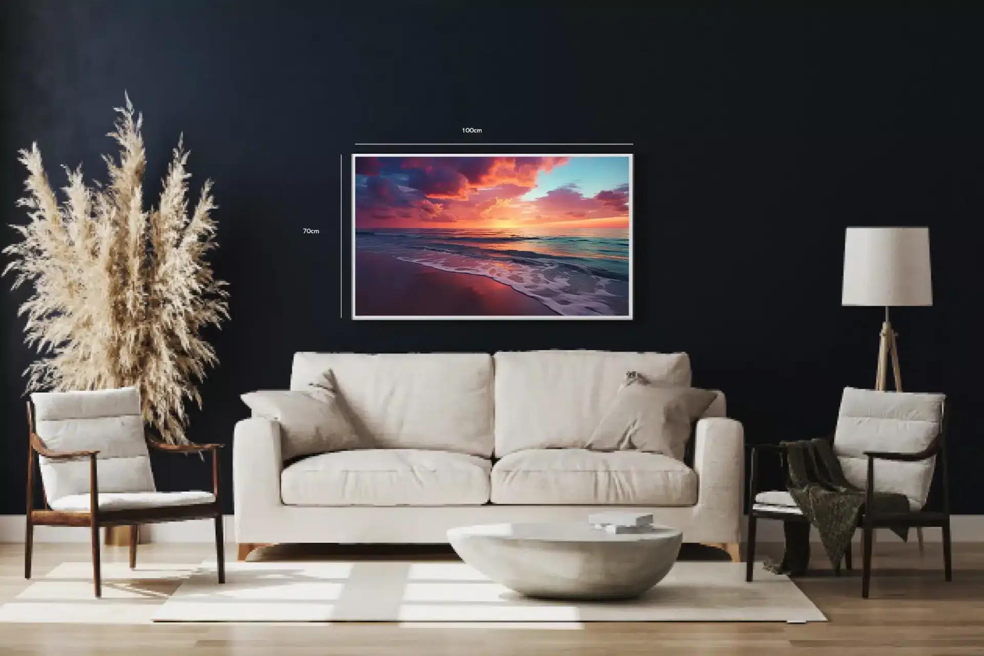 Kystens Bløde Solnedgang Plakat