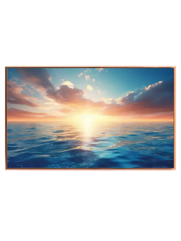 Solopgang Over Havet Plakat