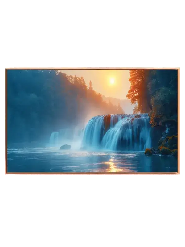 Vandfald i Solnedgang Plakat