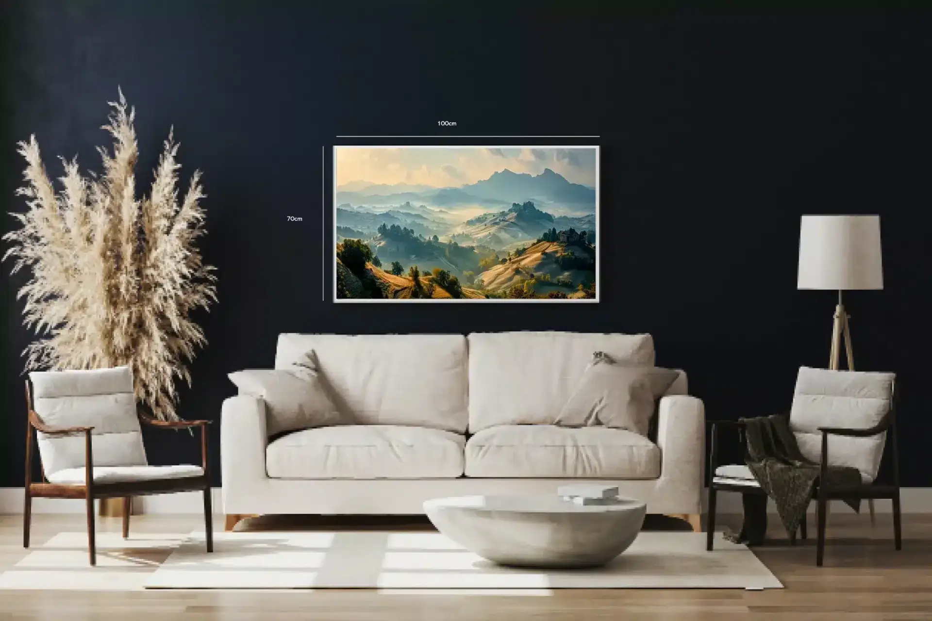 Bakkede Morgenlandskaber Plakat