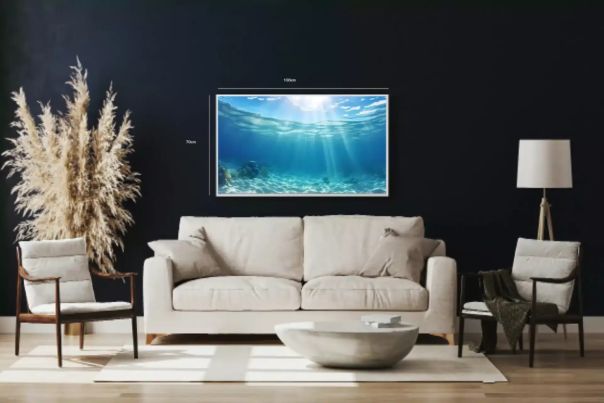 Solstråler Under Havoverfladen Plakat