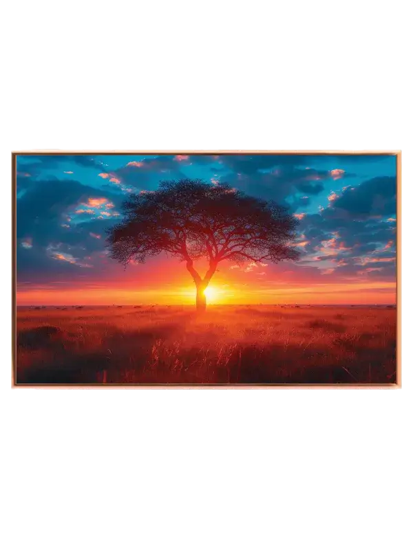 Akacietræ i Solnedgang Plakat