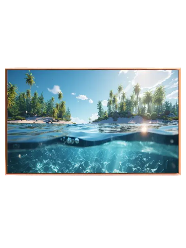 Tropisk Kystlandskab Morgen Plakat