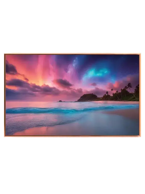 Tropisk Kyst ved Nordlys Plakat