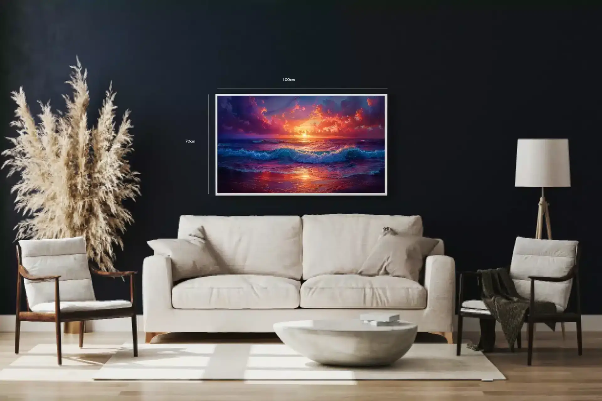 Solnedgang Over Havet Plakat
