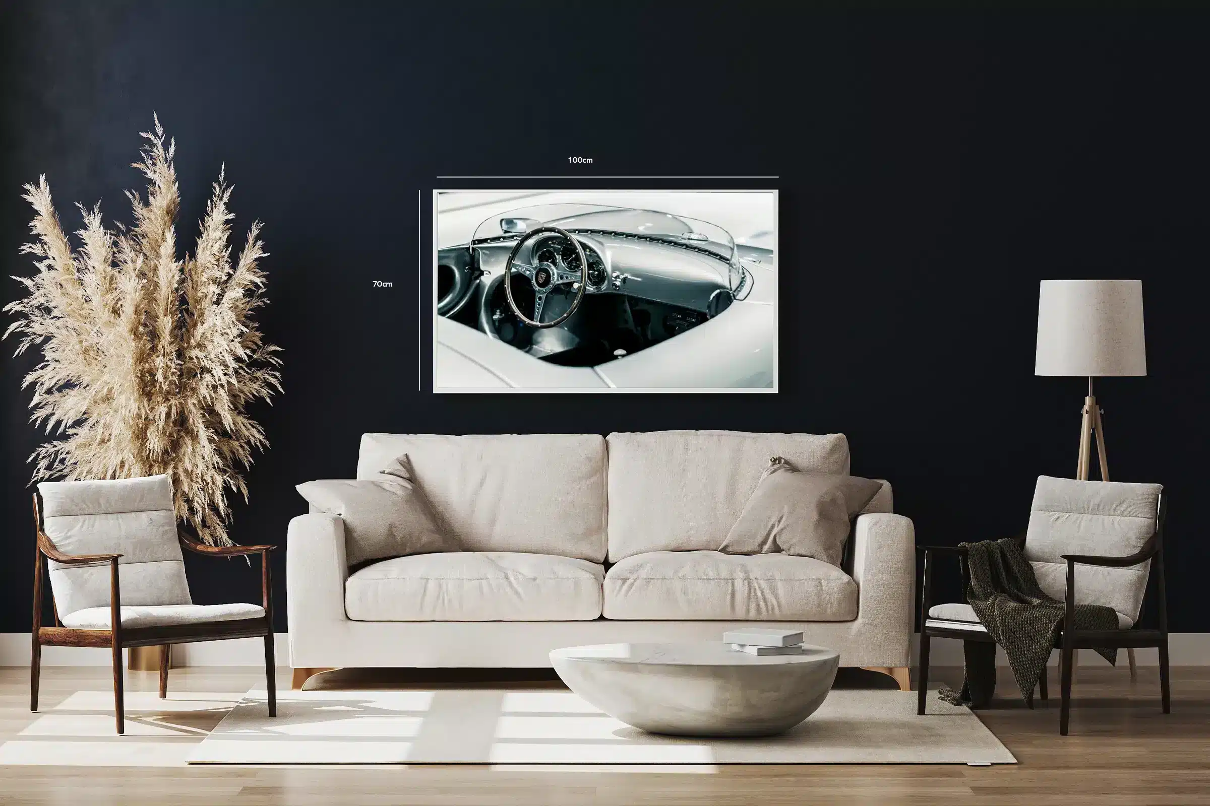 Klassisk Porsche Vintage Interiør