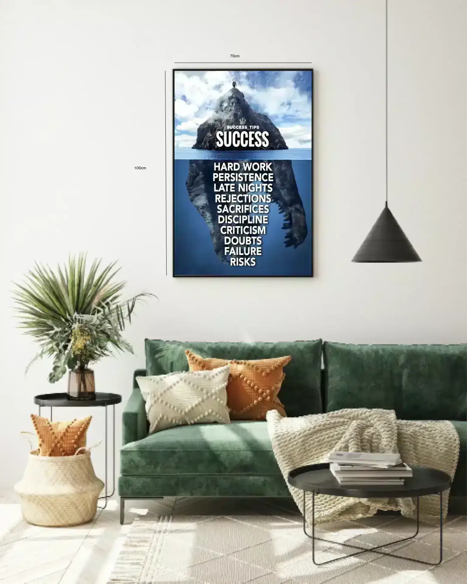 Succes Gennem Arbejde Plakat
