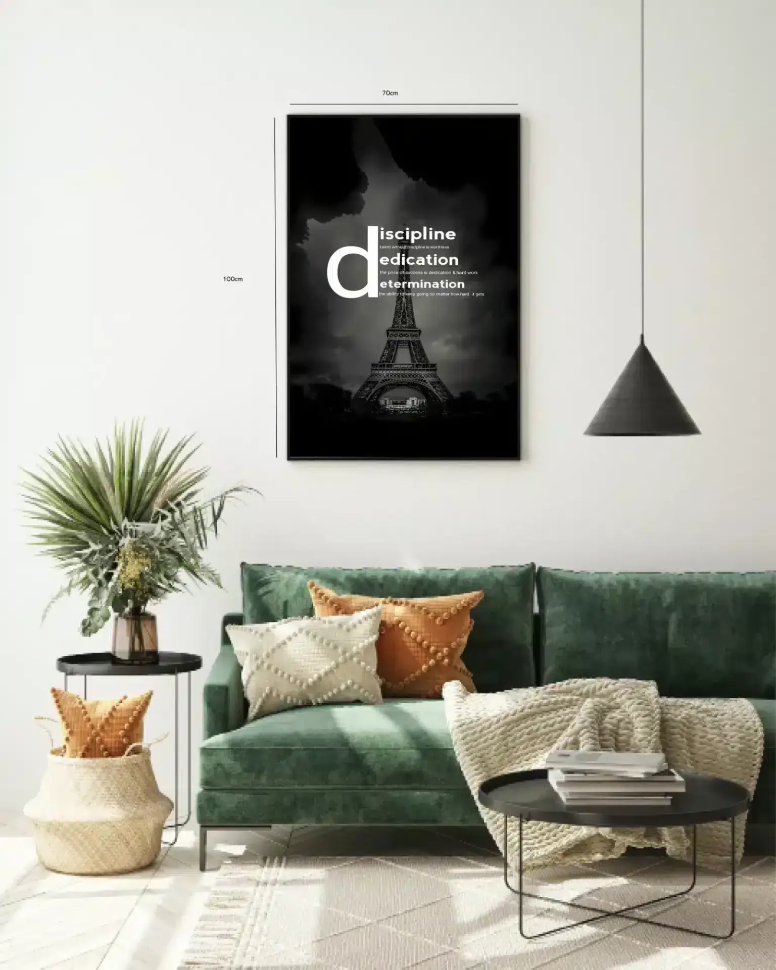 Disciplin Dedikation Determination Plakat
