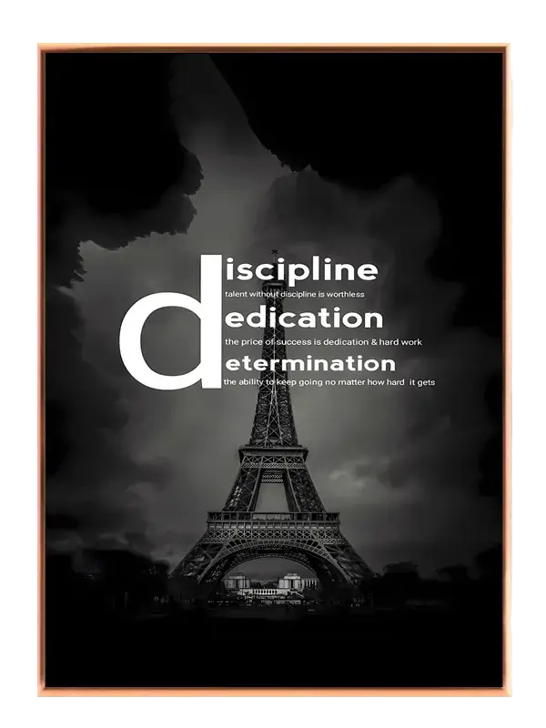 Disciplin Dedikation Determination Plakat