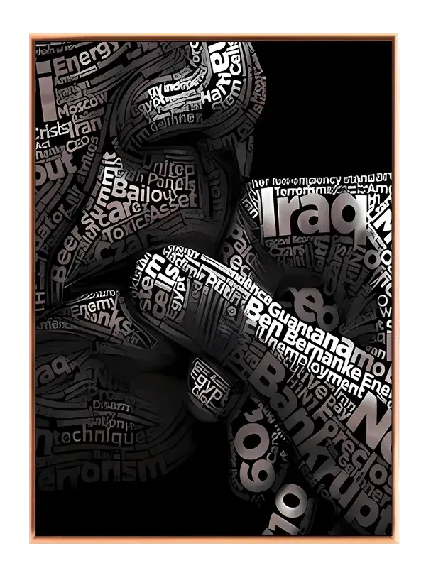 Typografisk Verdenspolitik Plakat