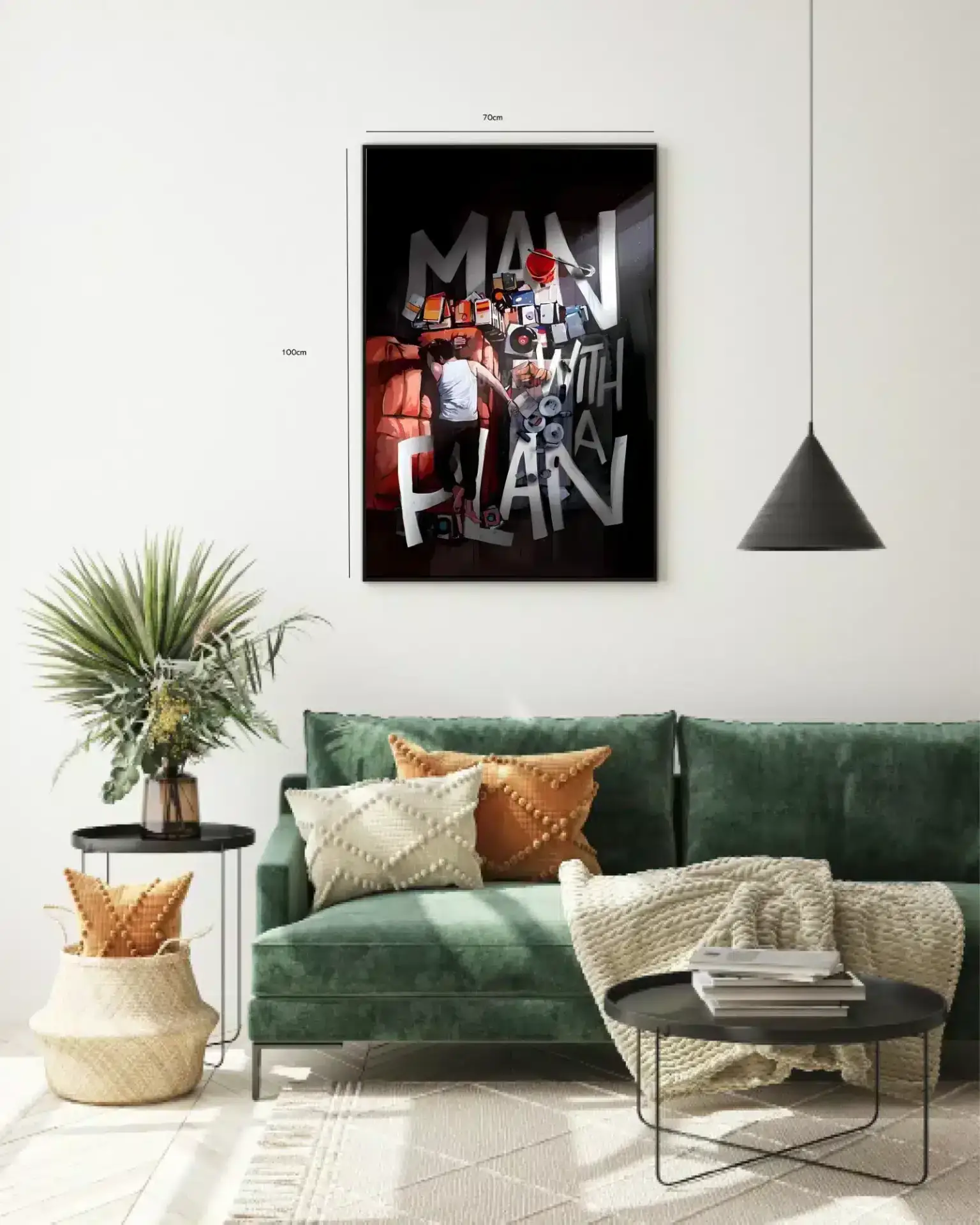 Mand med Plan Plakat