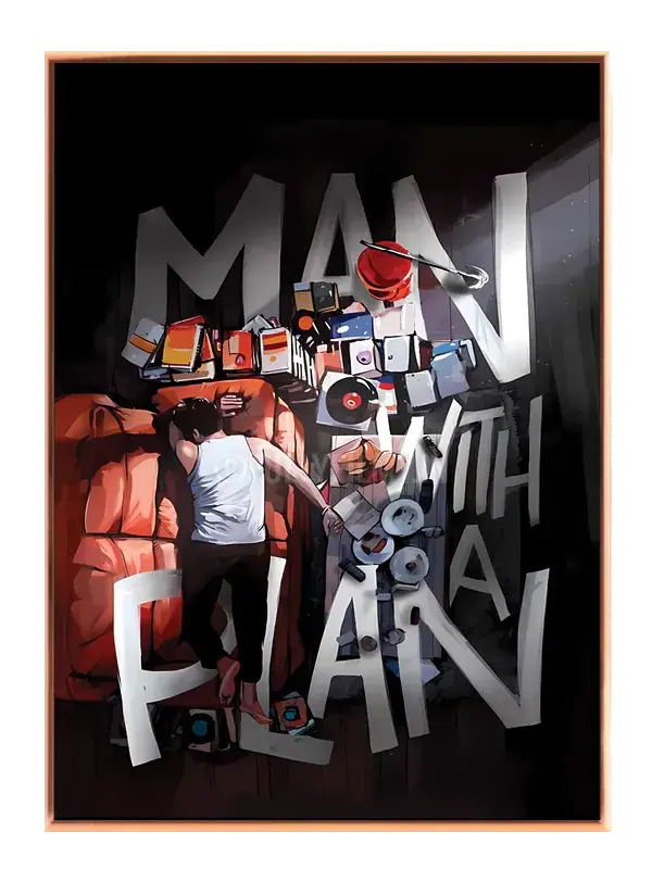Mand med Plan Plakat